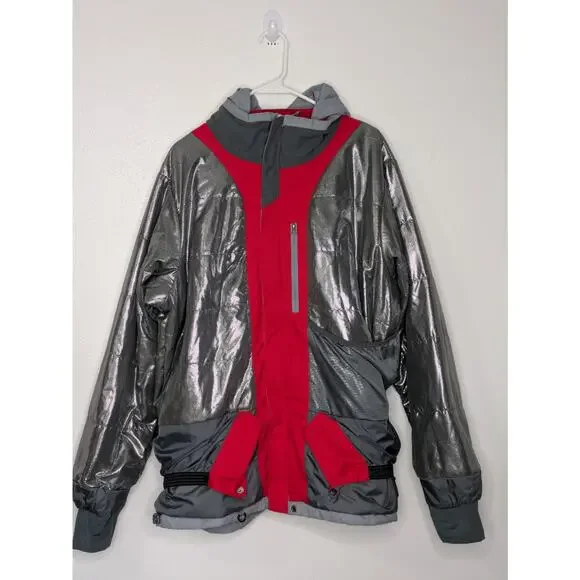 Columbia Jacket Mens Large Gray Omni-Tech Hooded Rain Waterproof - Picture 10 of 12